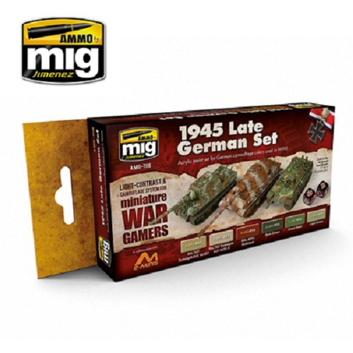 Ammo Mig A.MIG7118 Late Wargame German  Colours 1945 Acrylic Paint Set